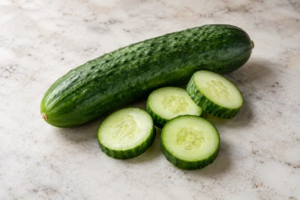 Gurke in natürlicher Küchenumgebung