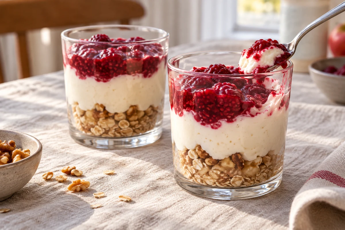 Beeren-Cheesecake im Glas