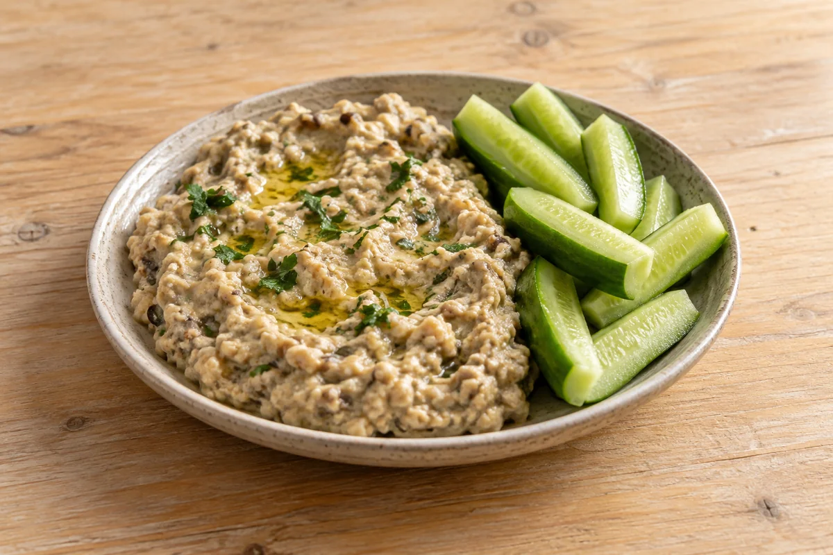 Auberginen-Bohnen-Dip mit Tahin