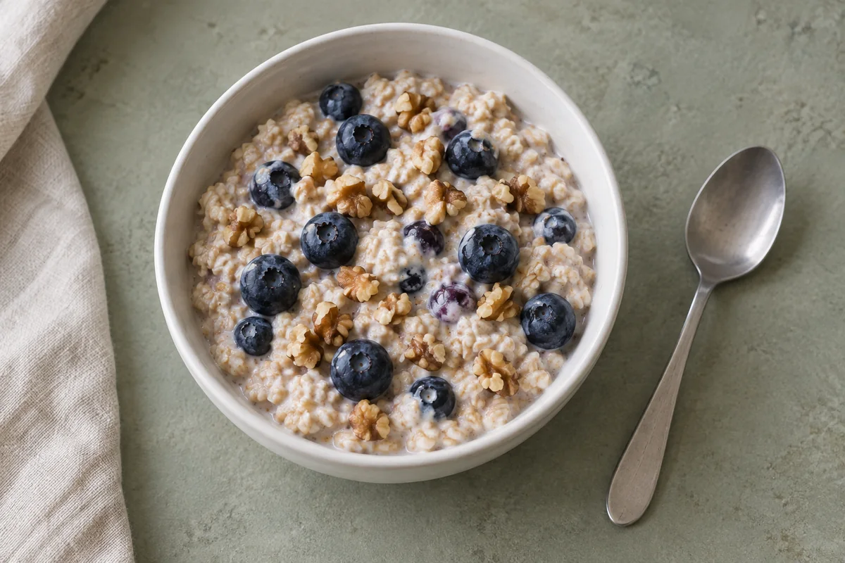 Heidelbeer-Overnight-Oats mit Walnüssen