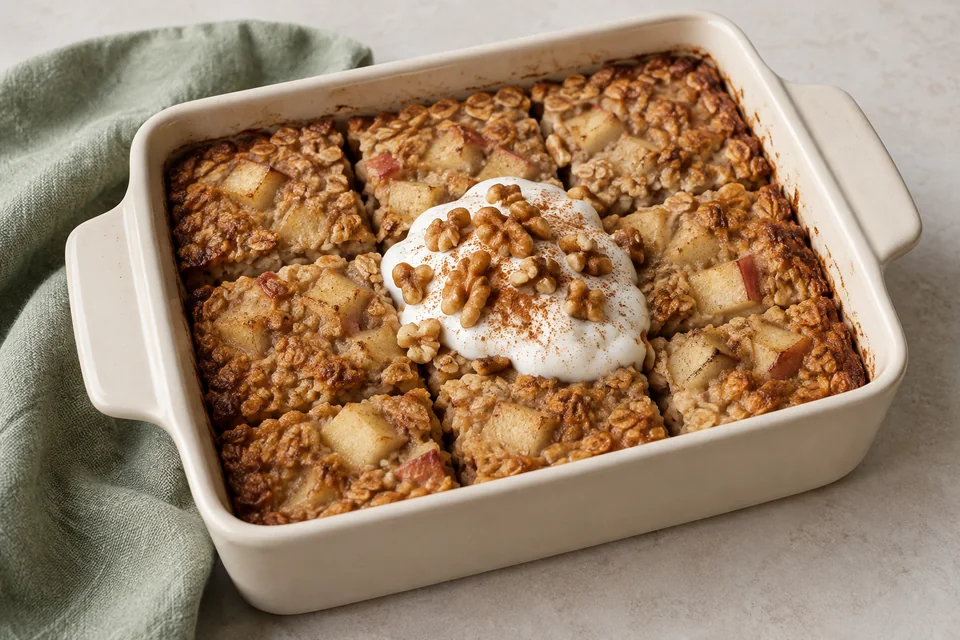 Apfel-Hafer-Auflauf mit Joghurt